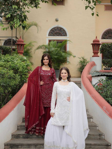 Faux Georgette KESH489 1133 Suits & Dresses Wholesale Ladies Suits Sharara Salwar Suits Embroidery Suits Floor-Length Dresses