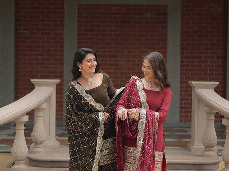 Faux Georgette KESH491 9209 Suits & Dresses Wholesale Ladies Suits Sharara Salwar Suits Printed Suits Embroidery Suits