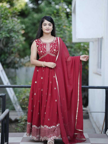 Faux Georgette RIN119 6042 Gowns Wholesale Printed Gowns Fancy Gowns Anarkali Gown Party Gowns