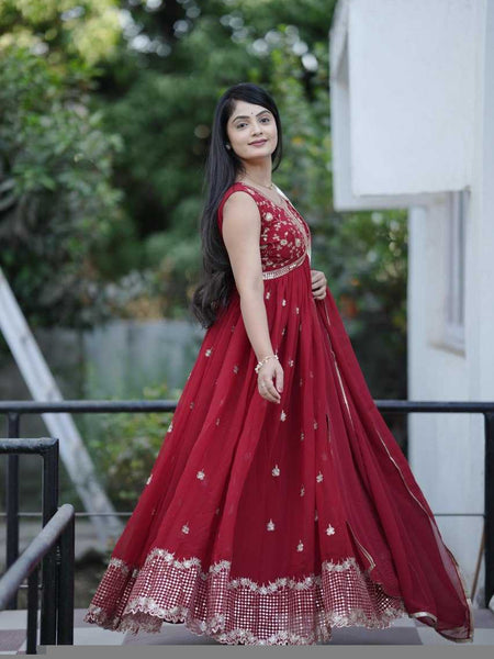 Faux Georgette RIN119 6042 Gowns Wholesale Printed Gowns Fancy Gowns Anarkali Gown Party Gowns