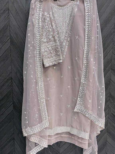 Faux Georgette RIN131 1026 Suits & Dresses Wholesale Ladies Suits Embroidery Suits Zari Work Suit