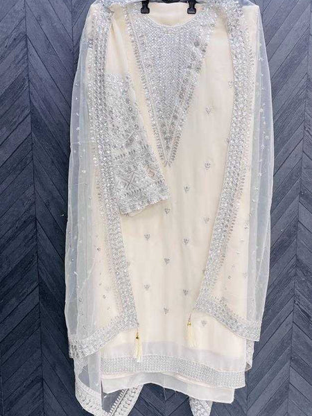 Faux Georgette RIN131 1026 Suits & Dresses Wholesale Ladies Suits Embroidery Suits Zari Work Suit