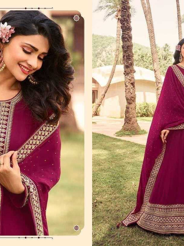 FAUX GEORGETTE RIN131 14824 GOWNS WHOLESALE WEDDING EMBROIDERY GEORGETTE LONG GOWNS