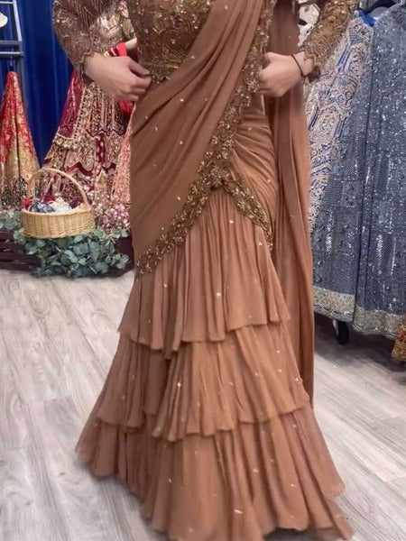 Faux Georgette RIN162 6489 Lehengas Wholesale Designer Lehenga Fancy Lehenga Embroidered Lehenga