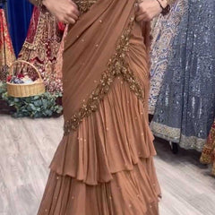 Faux Georgette RIN162 6489 Lehengas Wholesale Designer Lehenga Fancy Lehenga Embroidered Lehenga