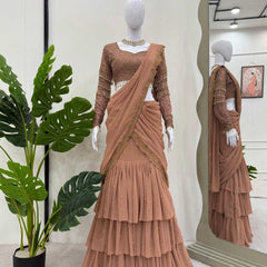 Faux Georgette RIN162 6489 Lehengas Wholesale Designer Lehenga Fancy Lehenga Embroidered Lehenga