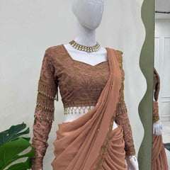 Faux Georgette RIN162 6489 Lehengas Wholesale Designer Lehenga Fancy Lehenga Embroidered Lehenga