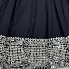 Faux Georgette RIN162 Lehengas Wholesale Fancy Lehenga Floral Lehenga Sequins Lehenga