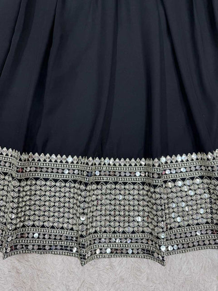 Faux Georgette RIN162 Lehengas Wholesale Fancy Lehenga Floral Lehenga Sequins Lehenga