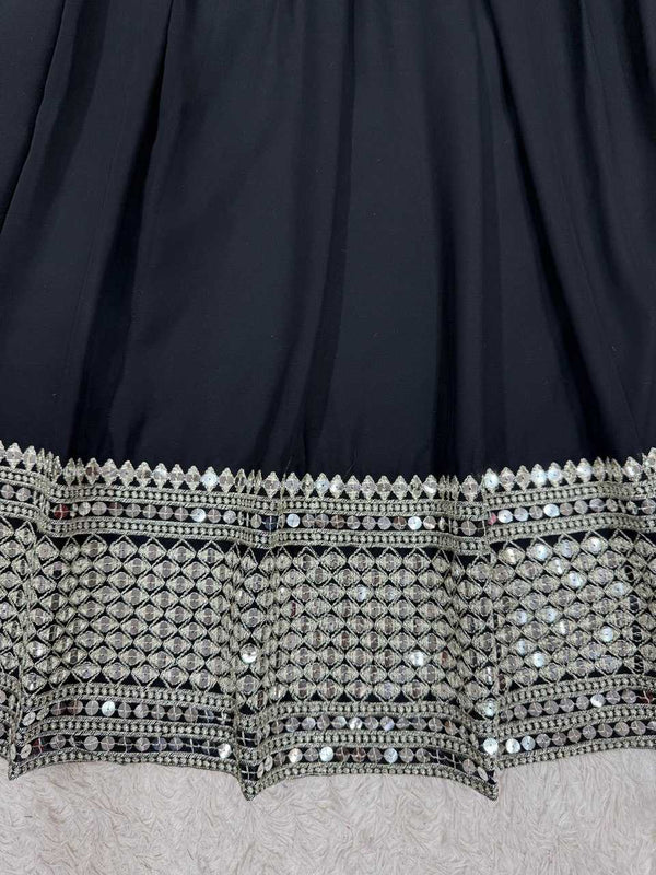 Faux Georgette RIN162 Lehengas Wholesale Fancy Lehenga Floral Lehenga Sequins Lehenga