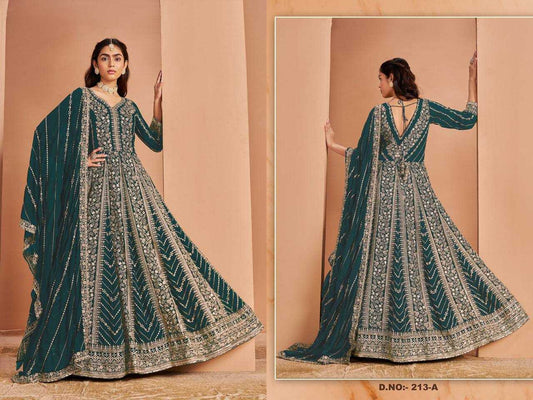 Faux Georgette RIN197 4404 Suits & Dresses Gowns Festive Collections Wholesale Georgette Gown Wedding Gown Designer Suits