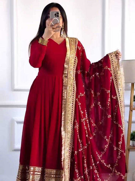 Faux Georgette RIN197 4573 Suits & Dresses Wholesale Embroidery Suits Bridal Wedding Dresses Designer Suits