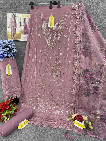 Faux Georgette RIN197 4594 Suits & Dresses Wedding Collections Festive Collections Wholesale Georgette Suit Bridal Wedding Dresses Designer Suits