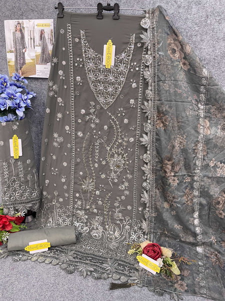 Faux Georgette RIN197 4594 Suits & Dresses Wedding Collections Festive Collections Wholesale Georgette Suit Bridal Wedding Dresses Designer Suits