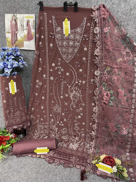 Faux Georgette RIN197 4594 Suits & Dresses Wedding Collections Festive Collections Wholesale Georgette Suit Bridal Wedding Dresses Designer Suits