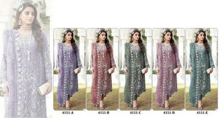 Faux Georgette RIN197 4594 Suits & Dresses Wedding Collections Festive Collections Wholesale Georgette Suit Bridal Wedding Dresses Designer Suits