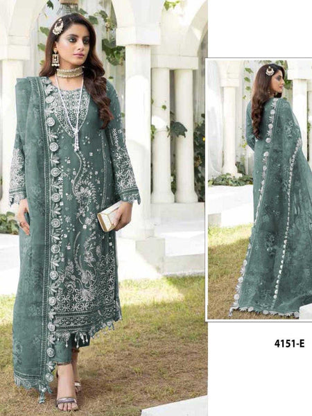 Faux Georgette RIN197 4594 Suits & Dresses Wedding Collections Festive Collections Wholesale Georgette Suit Bridal Wedding Dresses Designer Suits
