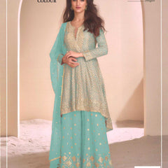 Faux Georgette RIN197 4601 Suits & Dresses Wedding Collections Festive Collections Wholesale Sharara Salwar Suits Georgette Suit Bridal Wedding Dresses