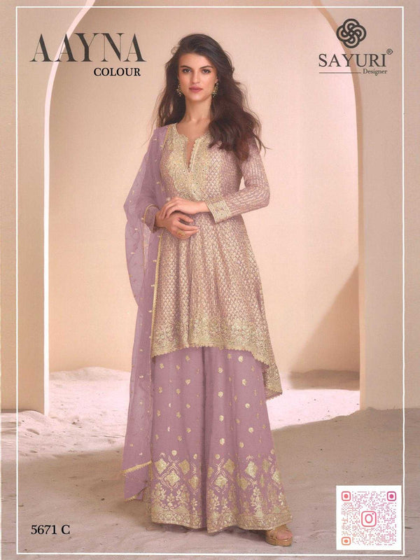 Faux Georgette RIN197 4601 Suits & Dresses Wedding Collections Festive Collections Wholesale Sharara Salwar Suits Georgette Suit Bridal Wedding Dresses