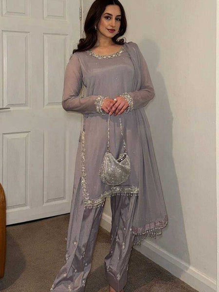 Faux Georgette RIN197 4606 Suits & Dresses Wedding Collections Festive Collections Wholesale Georgette Suit Wedding Suits Designer Suits