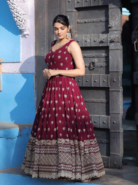 Faux Georgette RIN207 1221 Gowns Wholesale Printed Gowns Fancy Gowns Party Gowns