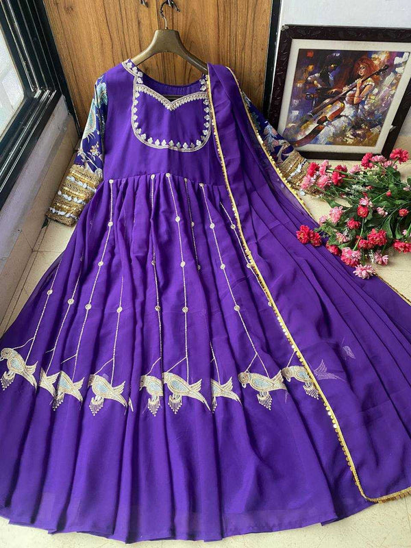 Georgette KESH492 1119 Gowns Wholesale Fancy Gowns Embroidery Gowns Anarkali Gown Party Gowns Long Gowns