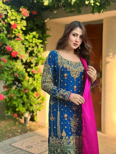 Georgette KESH492 1344 Suits & Dresses Wholesale Ladies Suits Embroidery Suits Zari Work Suit Punjabi Suit