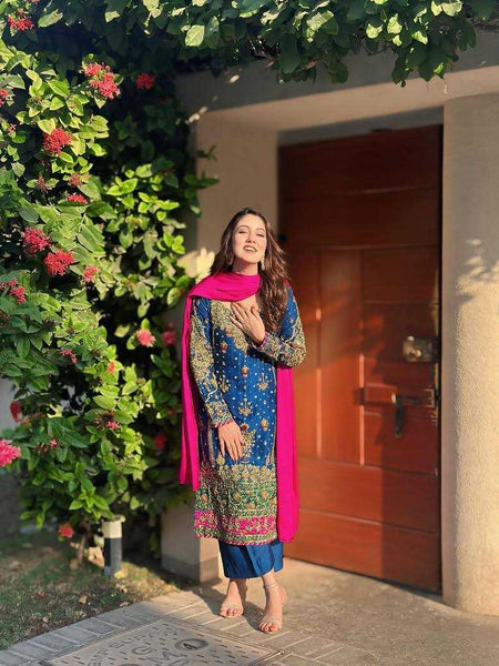 Georgette KESH492 1344 Suits & Dresses Wholesale Ladies Suits Embroidery Suits Zari Work Suit Punjabi Suit