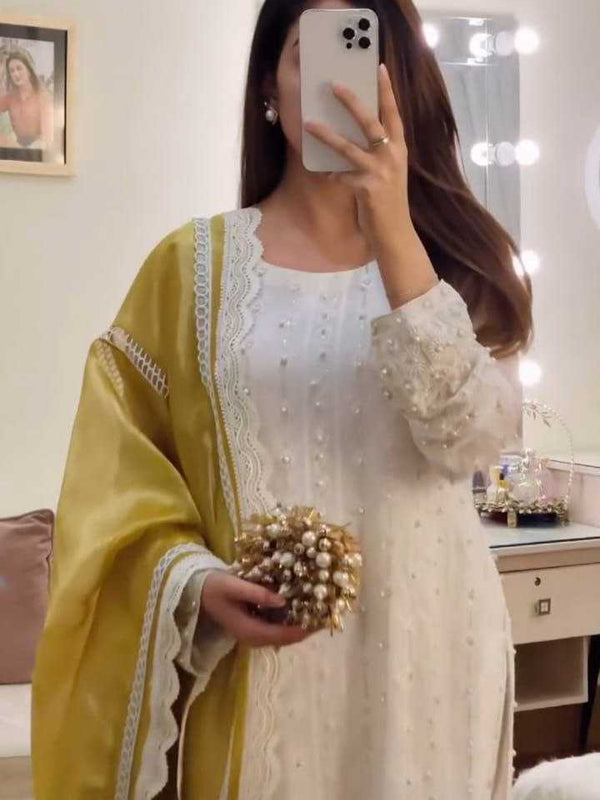 Georgette KESH495 Moti Work Suits & Dresses Wholesale Ladies Suits Embroidery Suits Handwork Suits