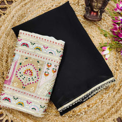 Georgette RIN118 222 Sarees Wedding Collections Festive Collections Wholesale Designer Sarees Georgette Sarees Embroidered Sarees