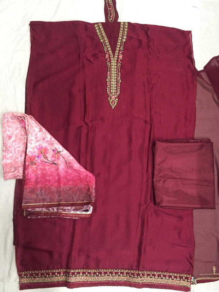 GEORGETTE RIN131 12938 SUITS & DRESSES WHOLESALE WEDDING EMBROIDERY GEORGETTE PRACHI DESAI SUITS