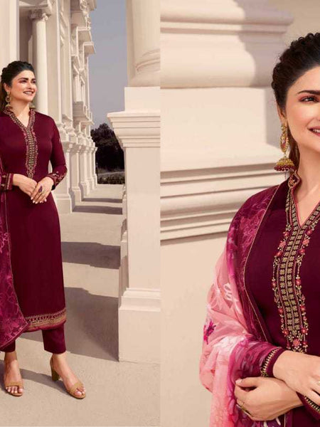 GEORGETTE RIN131 12938 SUITS & DRESSES WHOLESALE WEDDING EMBROIDERY GEORGETTE PRACHI DESAI SUITS