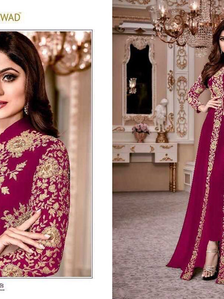 GEORGETTE RIN131 8001 GOWNS WHOLESALE EMBROIDERY LONG GEORGETTE SHAMITA SHETTY GOWNS