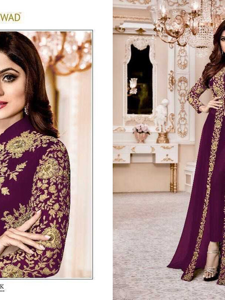 GEORGETTE RIN131 8001 GOWNS WHOLESALE EMBROIDERY LONG GEORGETTE SHAMITA SHETTY GOWNS