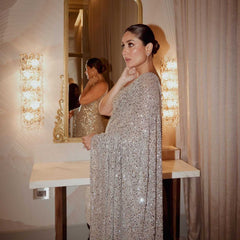 GEORGETTE RIN151 5394 SAREES WHOLESALE DESIGNER PARTY WEAR SEQUENCE SAREES