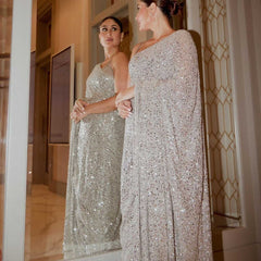 GEORGETTE RIN151 5394 SAREES WHOLESALE DESIGNER PARTY WEAR SEQUENCE SAREES