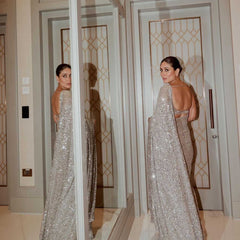 GEORGETTE RIN151 5394 SAREES WHOLESALE DESIGNER PARTY WEAR SEQUENCE SAREES