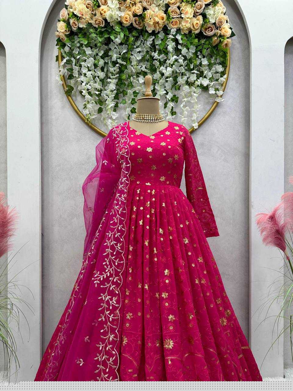 GEORGETTE RIN169 5681 GOWN WHOLESALE LONG,GEORGETTE,WEDDING GOWN