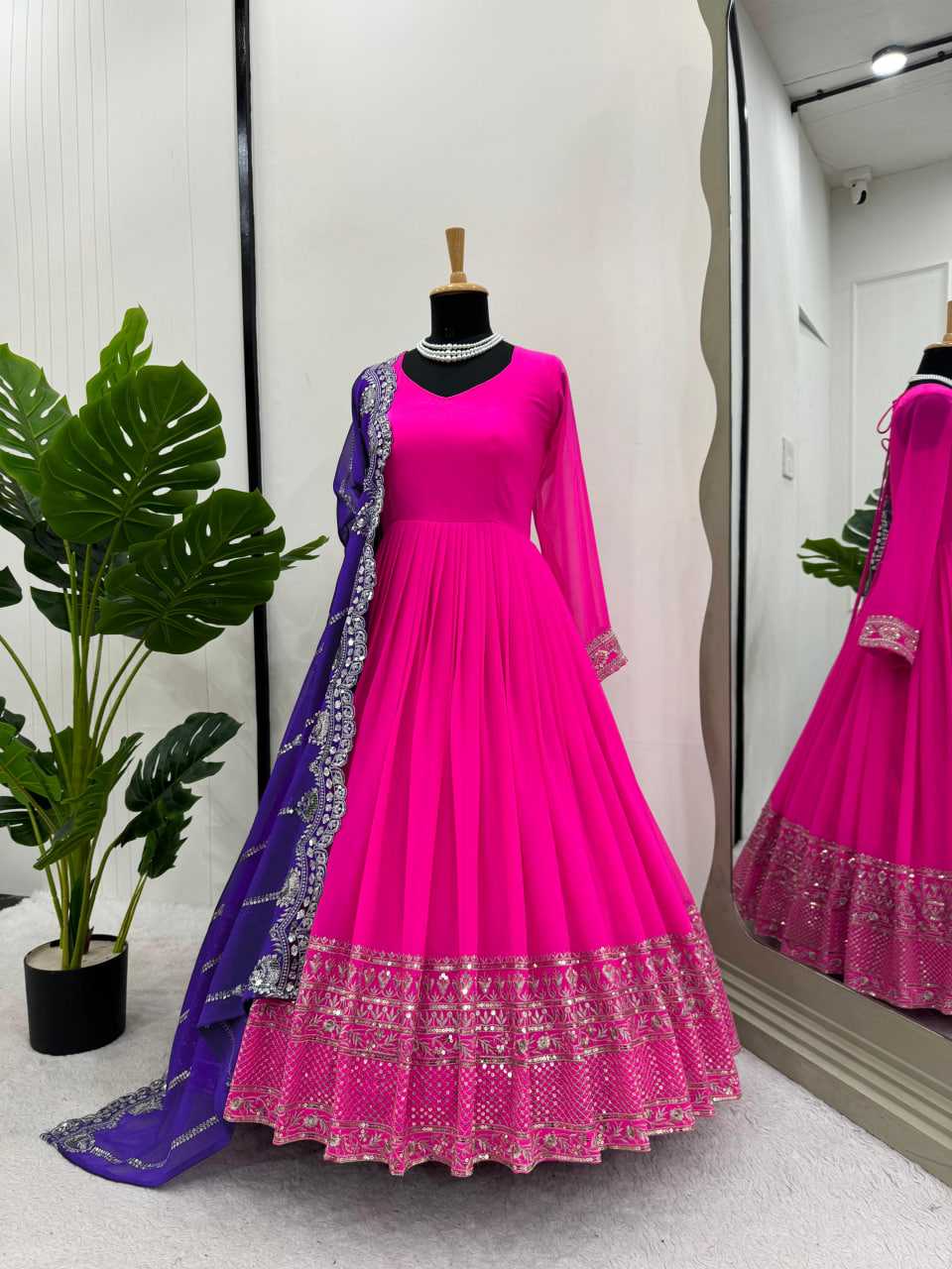 GEORGETTE RIN169 5734 GOWN WHOLESALE WEDDING,LONG,GEORGETTE GOWN