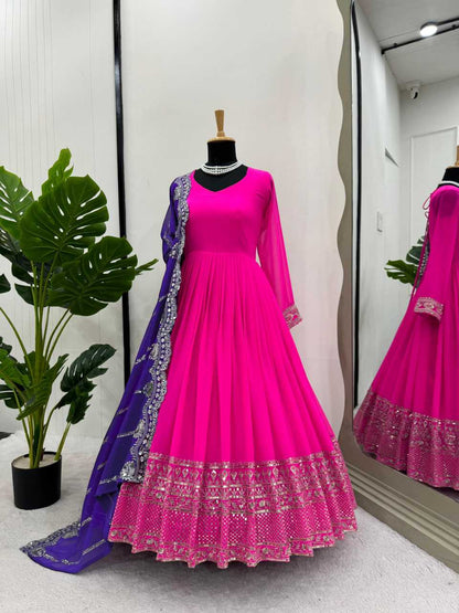 GEORGETTE RIN169 5734 GOWN WHOLESALE WEDDING,LONG,GEORGETTE GOWN
