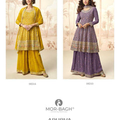 Georgette RIN184 AASHIRWAD-MOR BAGH Suits & Dresses Wedding Collections Festive Collections Wholesale Sharara Salwar Suits Georgette Suit Wedding Suits