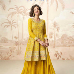 Georgette RIN184 AASHIRWAD-MOR BAGH Suits & Dresses Wedding Collections Festive Collections Wholesale Sharara Salwar Suits Georgette Suit Wedding Suits