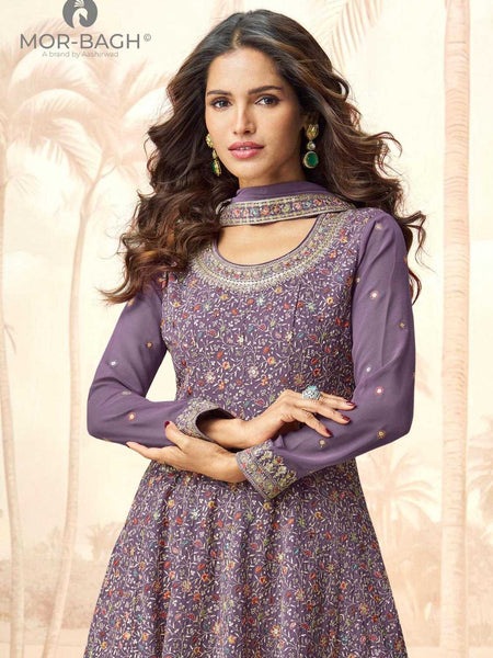 Georgette RIN184 AASHIRWAD-MOR BAGH Suits & Dresses Wedding Collections Festive Collections Wholesale Sharara Salwar Suits Georgette Suit Wedding Suits