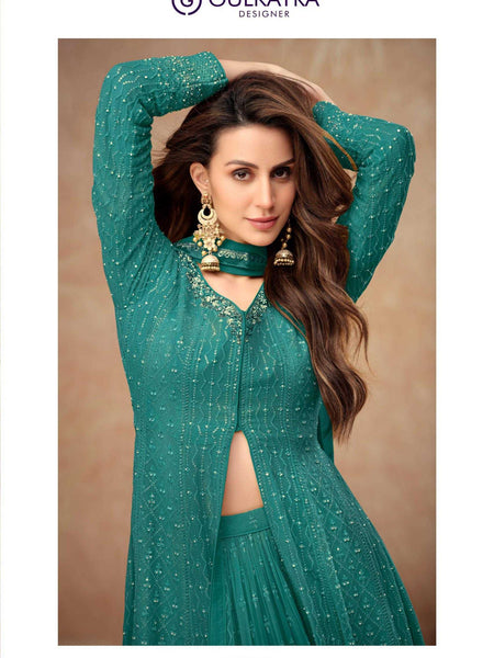 Georgette RIN184 FARINA Suits & Dresses Wedding Collections Festive Collections Wholesale Sharara Salwar Suits Georgette Suit Designer Suits