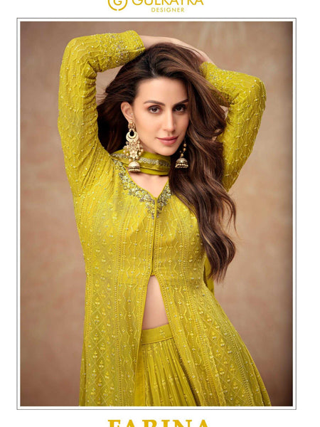 Georgette RIN184 FARINA Suits & Dresses Wedding Collections Festive Collections Wholesale Sharara Salwar Suits Georgette Suit Designer Suits