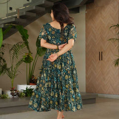 Georgette RIN197 4521 Gowns Wholesale Printed Gowns Party Gowns Designer Gowns