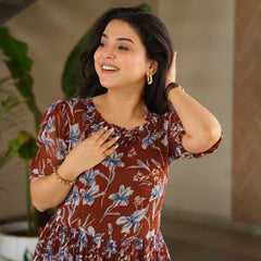 Georgette RIN197 4521 Gowns Wholesale Printed Gowns Party Gowns Designer Gowns