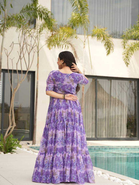 Georgette RIN197 4533 Gowns Wholesale Party Gowns Georgette Gown Designer Gowns