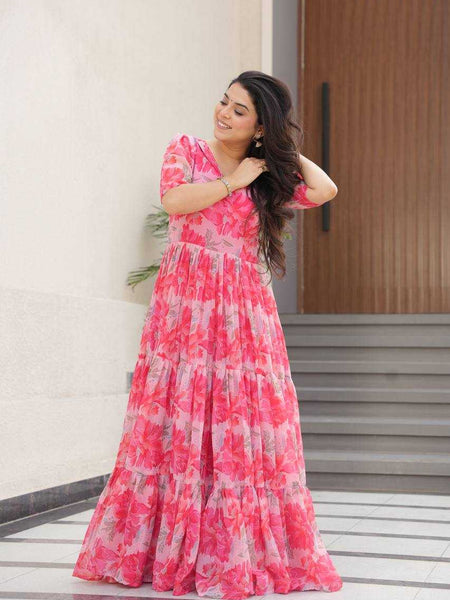 Georgette RIN197 4533 Gowns Wholesale Party Gowns Georgette Gown Designer Gowns