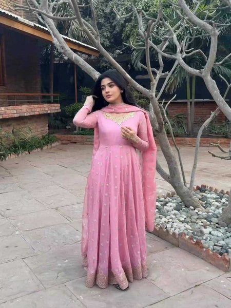 Georgette RIN197 4576 Suits & Dresses Wholesale Embroidery Suits Party wear suits Wedding Suits